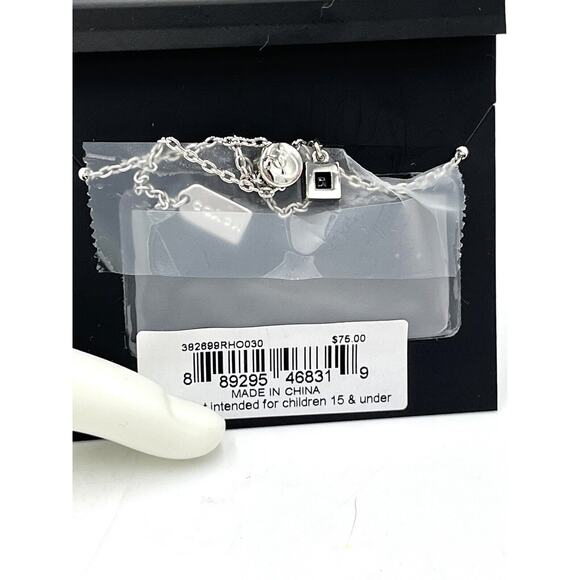 COACH Chubby C Logo Crystal Charm Signature Women’s Slider Bolo Bracelet New - Picture 4 of 8